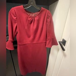 J. Crew ruby dress. Perfect for the holidays, celebrations, night out and work